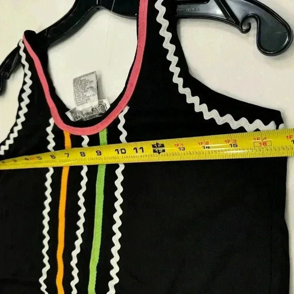 Vintage Phyllis Keitlen women’s Tric Trac black tank size medium. New with tags - Picture 7 of 9